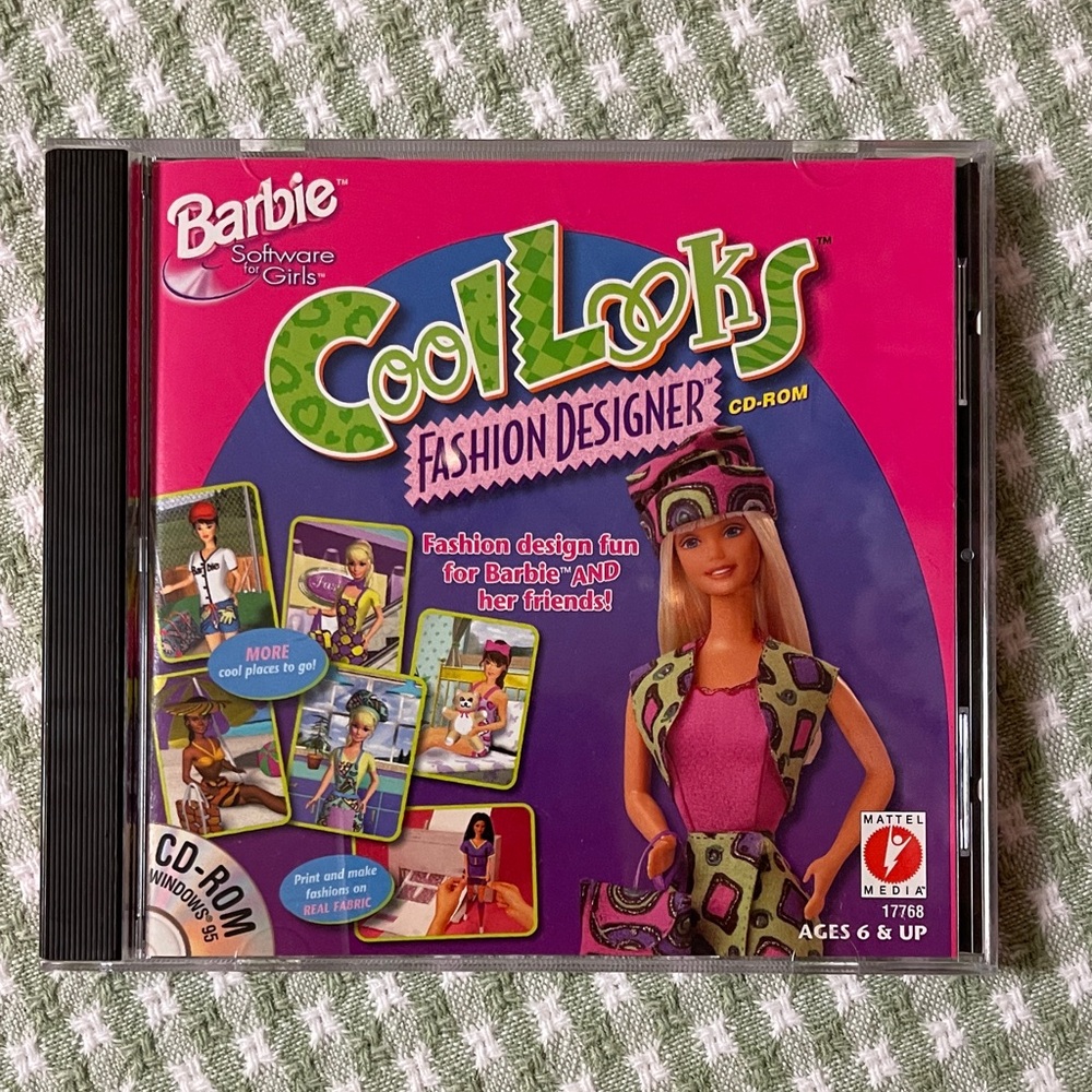 Barbie Cool Looks Fashion Designer CD-ROM (PC, 1996). -COPY